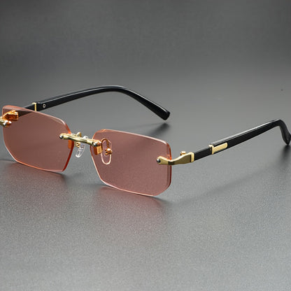 1pc Men's Y2K Fashion Glasses, Square Frameless, Perfect for Summer Outfits