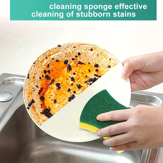 [Anti-Scratch Sponge] 12/24pcs Anti-Scratch Kitchen Cleaning Sponge, Dish Towel, Scouring Pad | Dishware Scrubbing Sponge