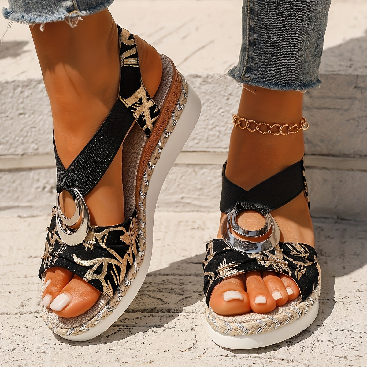 New Summer Women'S Collection, Woven with Hemp Rope, Roman Beach Sandals., Women Shoes