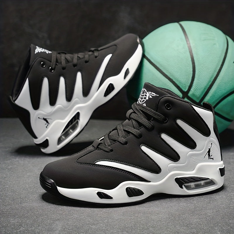 Men's High-Top Basketball Shoes - Lightweight, Breathable, Heavy-Duty & Stable, Unisex Lace-Up Training Sneakers with Arch Texture and Sole - Ideal for Running, Fitness, Basketball, Walking - Spring/Summer Sneakers - Perfect Gift for Men - Ergonomic