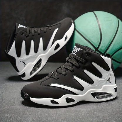 Men's High-Top Basketball Shoes - Lightweight, Breathable, Heavy-Duty & Stable, Unisex Lace-Up Training Sneakers with Arch Texture and Sole - Ideal for Running, Fitness, Basketball, Walking - Spring/Summer Sneakers - Perfect Gift for Men - Ergonomic