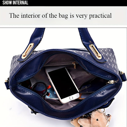 New Fashion Casual Bear Four-Piece Set: Shoulder, Crossbody, and Handbag for Women