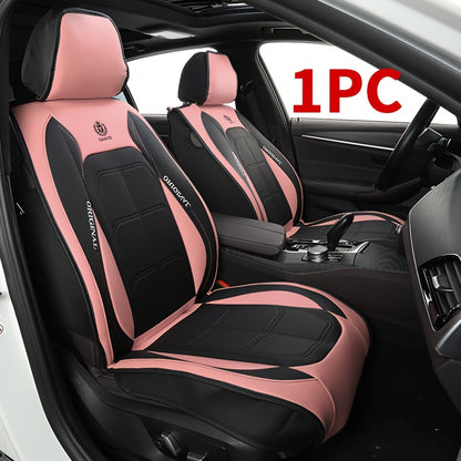 [Premium Leather Seat Cover] Durable, Breathable 1pc Blue & Black PU Leather Car Seat Cover - Easy Installation, All-Season Protection - Premium Interior Upgrade for Front Seats