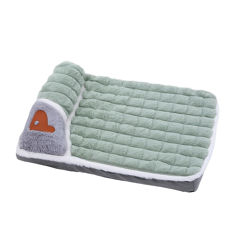 Comfortable Thickened Dog Cat Bed Pad, Anti Slip Pet Bed Mat, Pet Bed Mat with Thickened Pillow, Machine Washable Dog Mat Bed, Skin-Friendly Pets Crate Mattress Mat Suitable for Dogs Cats Home Travel and Outdoor, Cat Step Milk Pad, 5 Sizes Suitable