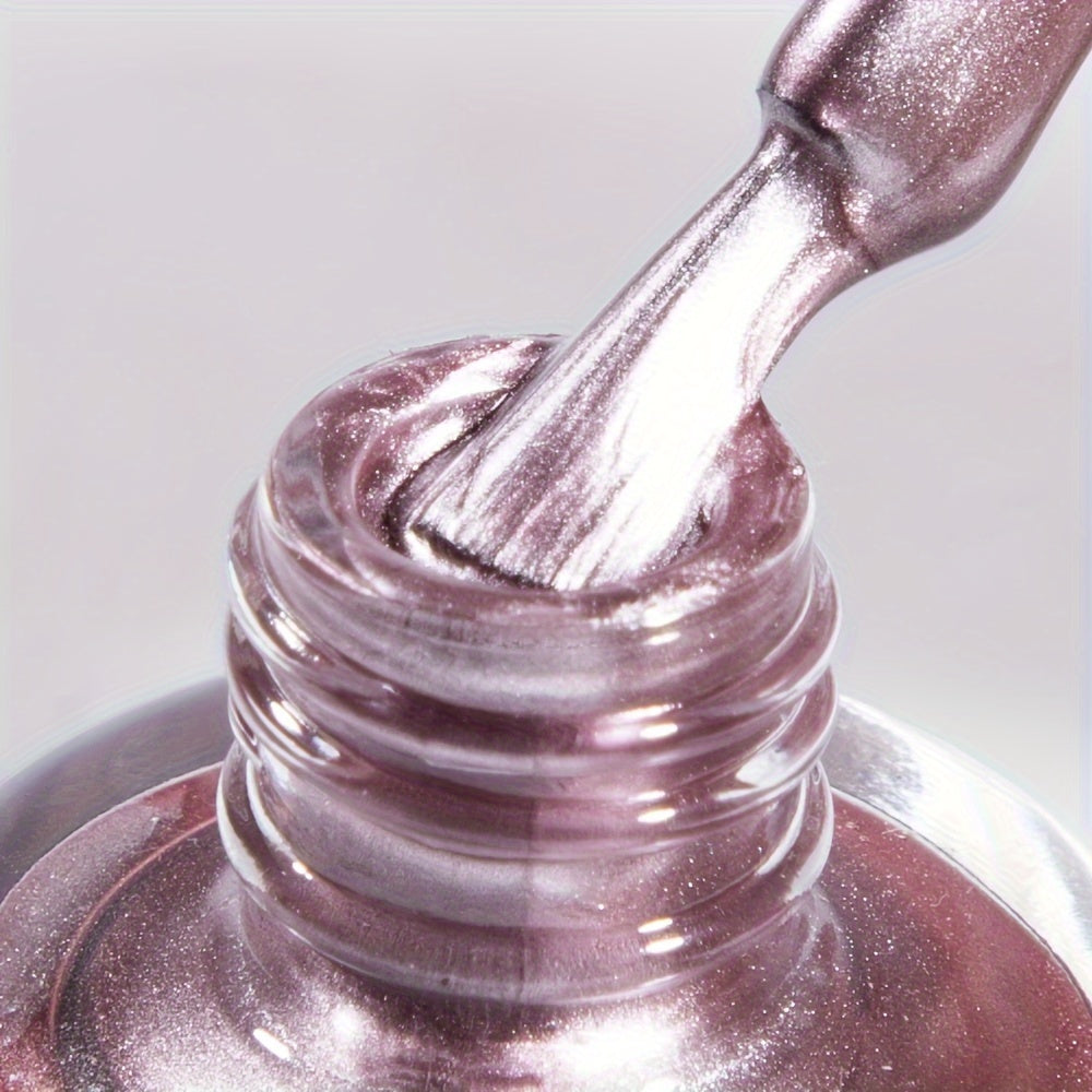 Tinovo Uno Rose Golden Metallic Nail Polish, Quick Dry Formula, Chrome Finish, Salon-Style Nail Art, Alcohol-Free, Adult Use, 12Ml/0.4Fl.Oz