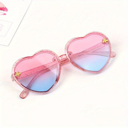 Adorable Retro Heart-Shaped Eyewear for Kids in Pink, Purple, And Black