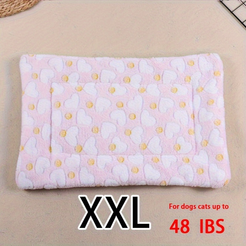 Dog Claw Love Printing Pattern Pet Nest Mat Four Seasons Universal Cat and Dog Floor Mat Comfortable and Pet Blanket 1pc