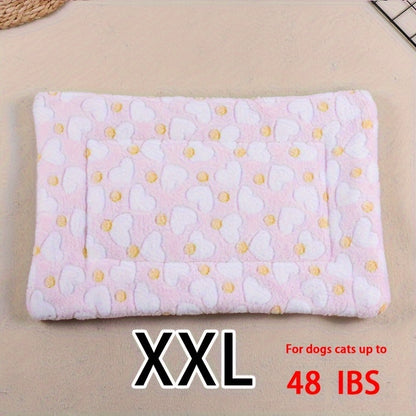 Dog Claw Love Printing Pattern Pet Nest Mat Four Seasons Universal Cat and Dog Floor Mat Comfortable and Pet Blanket 1pc