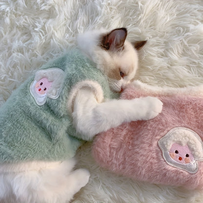 Cute Autumn And Winter Cat Clothing, Warm And Thick Vests for Dogs, Preventing Shedding, Suitable for Small Pets And Kittens