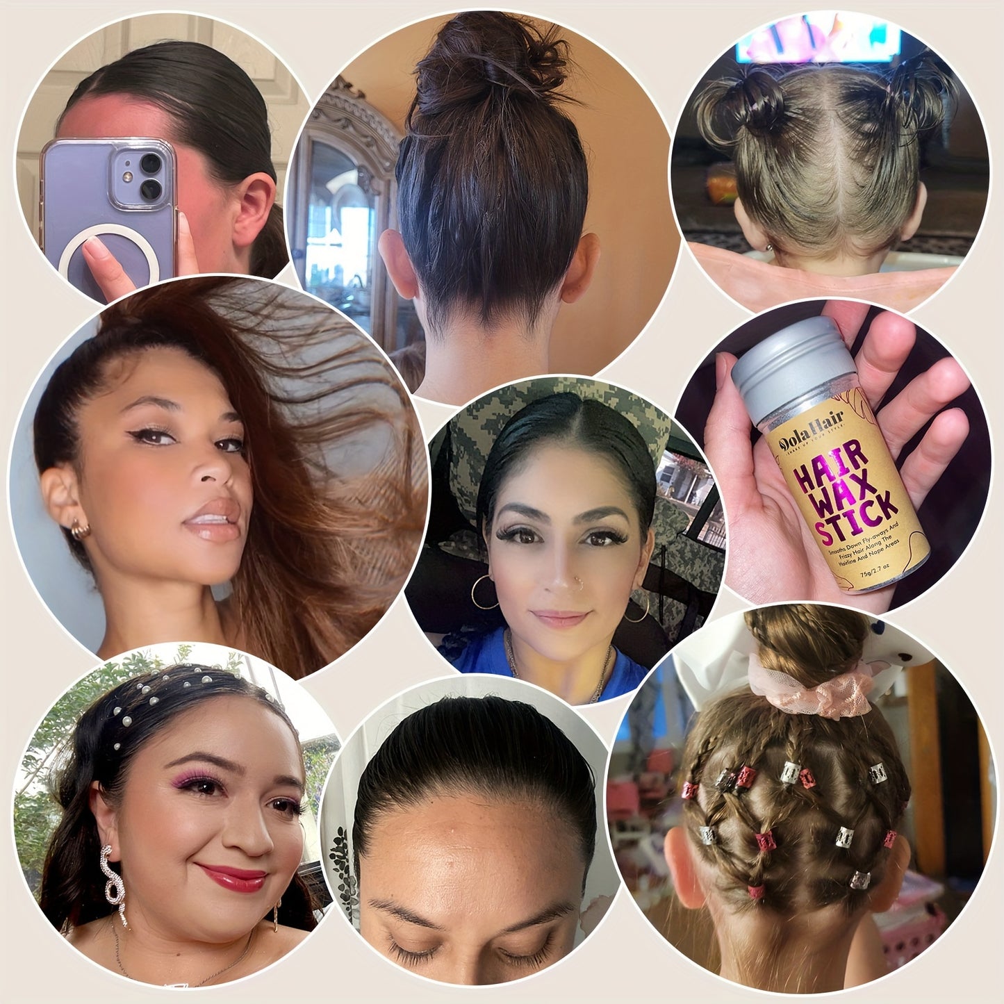 Pomade Stick for Controlling Flyaways, a Wax Stick Gel for Wig Edges, And a Non-Greasy Styling Wax for Texture, Shaping, And Smoothing Frizz (16G)