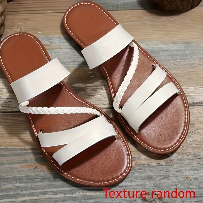 2023 New Women's Flat Woven Sandals, Women Shoes