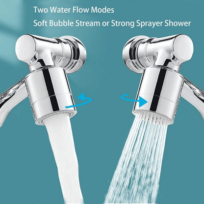 Universal Rotary Faucet Nozzle for 1pc, Silver in Color, Designed to Save Water. It Serves As an Extender for Kitchen Faucets And Can Be Used with Washbasins, Enhancing Home Improvement Projects. A Must-Have Gift for Any Household