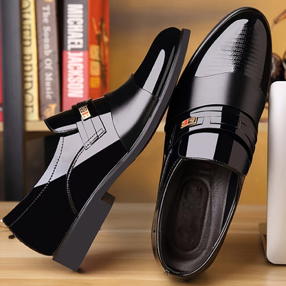 Men's Dress Shoes, Dad Shoes, Men's Elegant Footwear, Business Dress Shoes, Loafers, Shoes for Middle-Aged and Elderly Men, Casual Men's Shoes, Genuine Men's Gift Wedding Shoes, Men's Social Shoes, Men's Black Shoes
