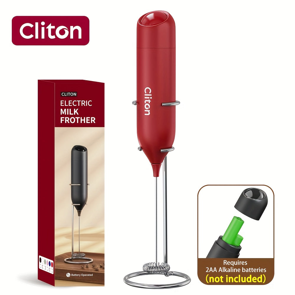 Electric Milk Frother | Battery Powered Portable Coffee Frother with Lightweight Plastic Handle & 304 Stainless Steel Whisk, Low Decibel, Ideal for Drinks, Coffee Lovers, Camping, Wedding Souvenir, Christmas Gift | Requires 2 AA Batteries
