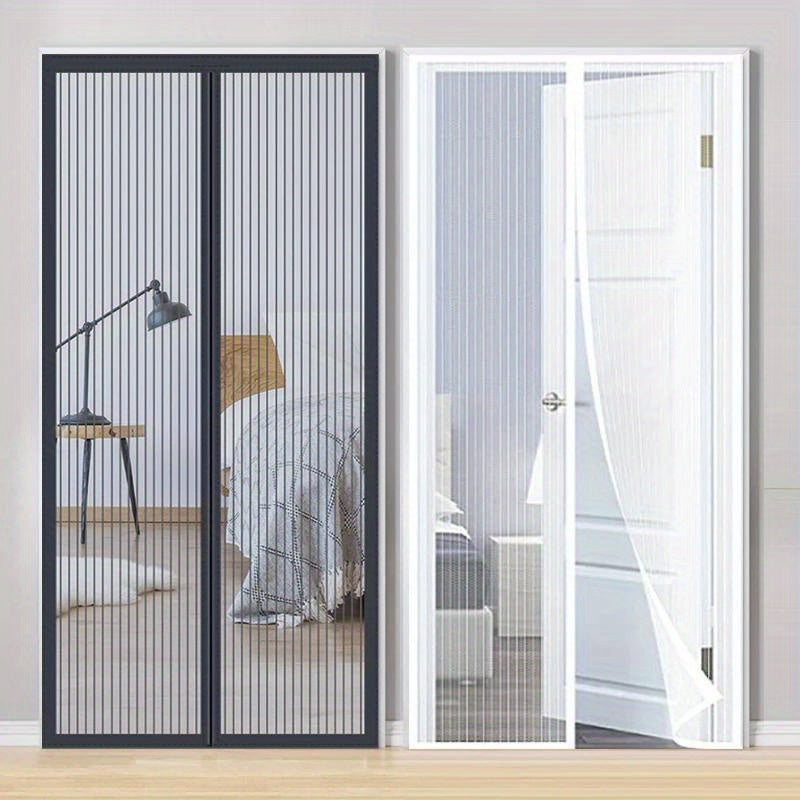 Summer Punch-Free Anti-Mosquito Magnetic Screen Door, Home Automatic Switch Anti-Flying Insects Ventilation Door Curtain