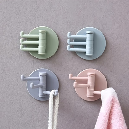 Organize Your Kitchen & Bathroom with this Self-Adhesive 3-Hook Rack & Key Holder!