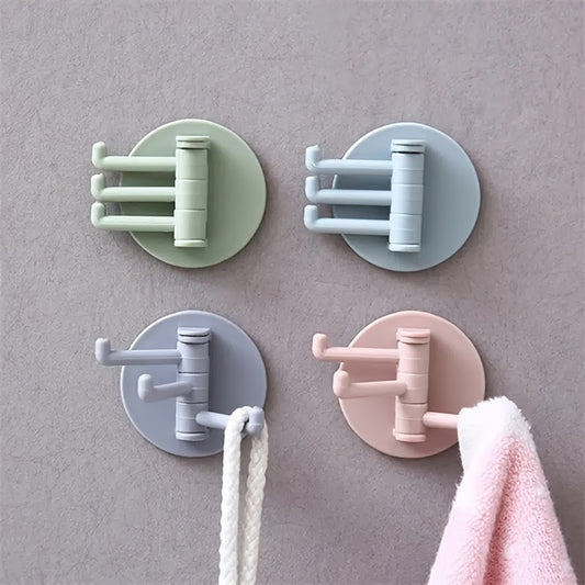 Organize Your Kitchen & Bathroom with this Self-Adhesive 3-Hook Rack & Key Holder!