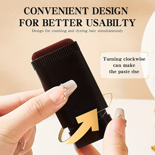 [Portable Hair Dye Stick] 20g Portable Hair Dye Stick - Quick Gray Coverage, Easy Application, Quickly Dye Hair, Long-Lasting for All Hair Types, Sleek Design, Includes Applicator Brush