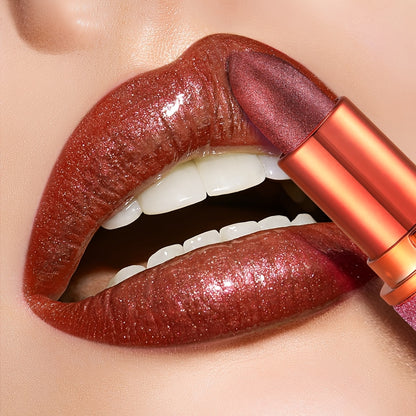Rose Smoke Powder, Bright Starry Sky, Glossy Velvet Texture, Durable, Make Your Lips Shiny, Waterproof, Anti-fouling. Gifts for Women. Valentine's Day Gift.