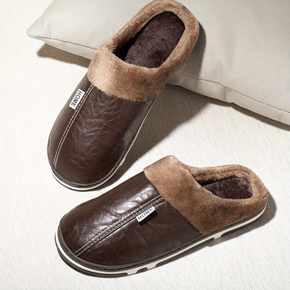PU slippers for Men's household High Quality thick sole insulation for indoor couples in winter, slippers for women in autumn and winterSuitable for men & women