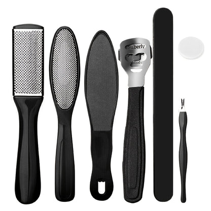 7-in-1 Professional Pedicure Tool Set for Dead Skin Removal and Foot Care - Includes Callus Remover and Foot File for Men and Women