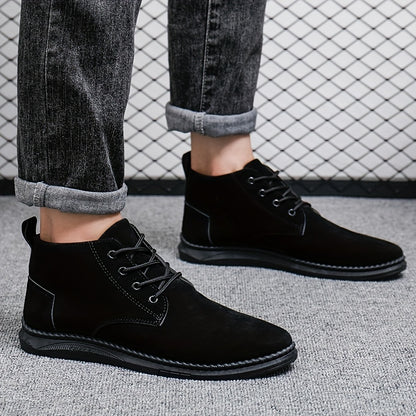 Men'S Casual Flat Shoes for Autumn, Stylish And Versatile Slip-On Sneakers with a Lightweight Soft Sole And Mid-Top Design