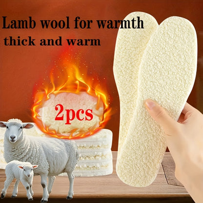 Autumn And Winter Cold-Resistant Heating Lamb Velvet Warm Insoles, Unisex Winter And Velvet Integrated Fleece-Lined Thickened Bottom, Anti-Odor And Breathable Insoles