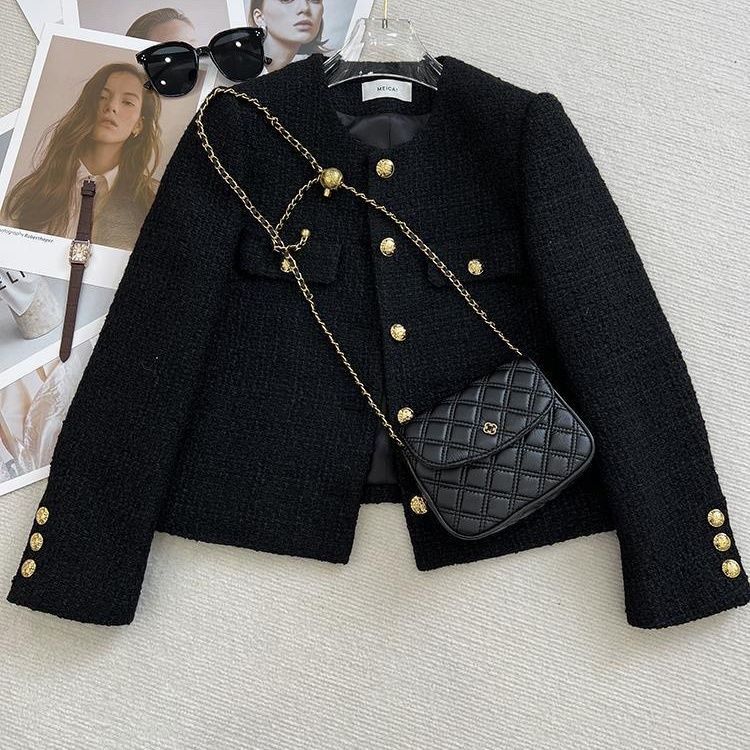 Chanel Spring and Autumn 2025 new high-end round neck small fragrant short coat women small French tweed exquisite