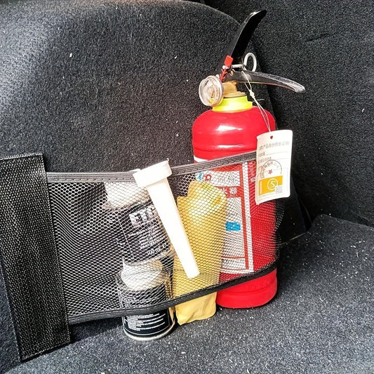 1/2pcs of Car Trunk Organizer - a Sturdy Nylon Mesh Storage Net for Vehicle Interior Additions, Elastic Cargo Net Pocket for Hanging Bags on The Back of The Rear Seat. Available in Options: 1pc/2pcs/(L+S)=2pcs/2pcs=(33.81oz+1S)/2pcs Small And Large Sizes