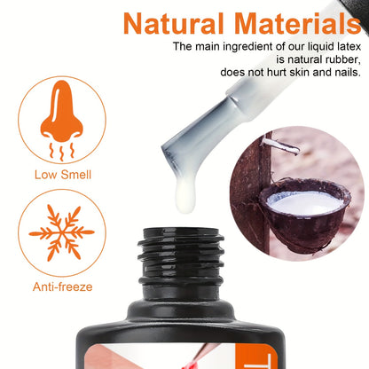 8ml Nail Off Liquid Anti-Overflow Glue Edge Latex Tape, OffCuticle Guard Nails Finger Lacquer Protector, Manicure Polish Accessory