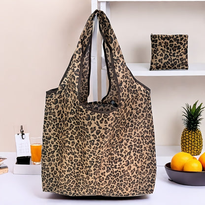 1pc Vibrant Dog Print Tote Bag - Reusable, Foldable, Durable Polyester Shoulder Bag with Buckle Closure, Ideal for Shopping, Travel, and Kitchen Storage, Travel Accessory|Playful Accessory|Durable Handle Bag