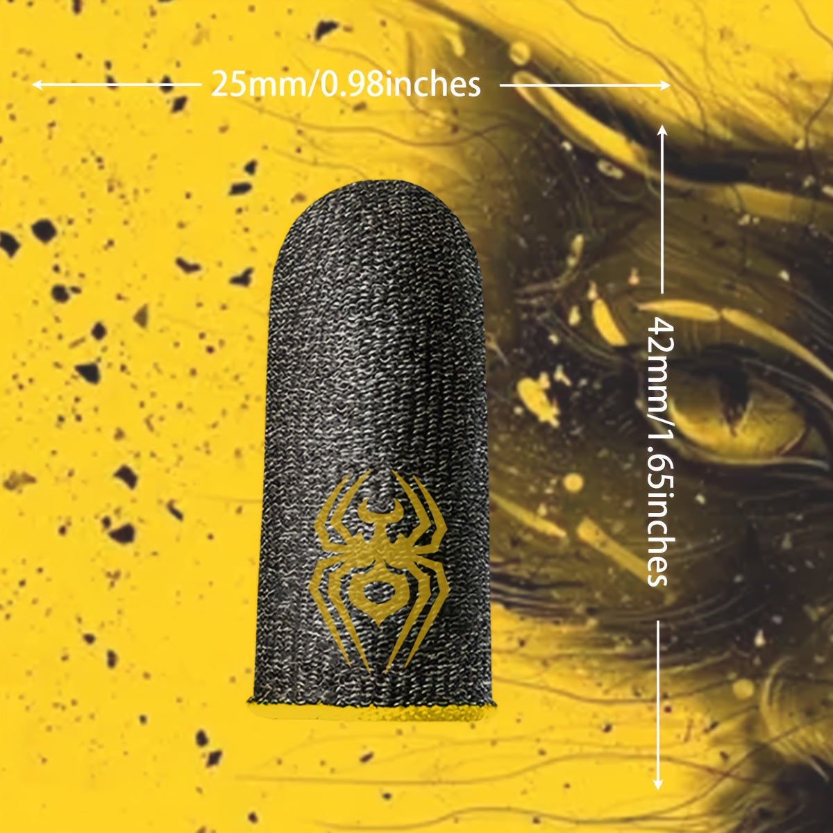 2pcs/8pcs Spider Gaming Finger Sleeves - Anti-Static Silvery Fiber, Sweat-Resistant & Touch-Friendly for PUBG, LOL | Non-Slip & Reusable, Spider, Gaming Finger Tips, Static Electricity Resistant, Anti-sweat