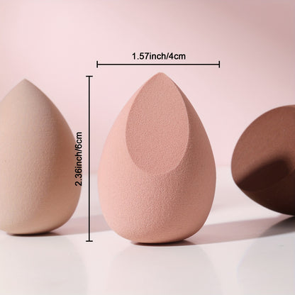 3pcs Makeup Sponge Set: Gourd-shaped Puff, Teardrop Puff, Cushion Sponge Puff, Makeup Tools
