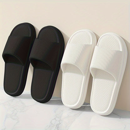 Silent Slippers for Men, Summer Indoor Home Bathroom Shower Anti-Slip Household Non-Noise Soft Sole EVA Odor-Resistant Flip-Flops for Women