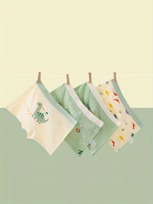 4-Pack Boys' Cartoon Print Briefs | All-Season Comfort, Regular Fit, Slight Stretch