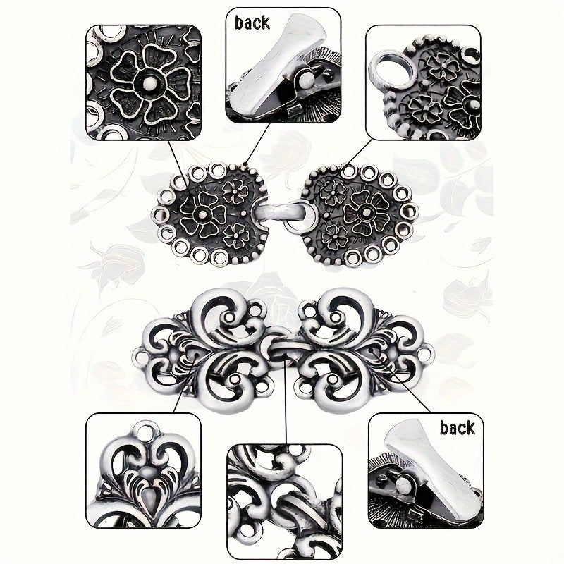 1/4pcs Vintage Sweater Clips with Anti-Slip Grip - Perfect for Scarves, Cardigans & Shirt Collars Zippers for Sewing Bulk Sweater Shawl Clips