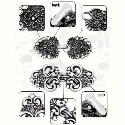1/4pcs Vintage Sweater Clips with Anti-Slip Grip - Perfect for Scarves, Cardigans & Shirt Collars Zippers for Sewing Bulk Sweater Shawl Clips