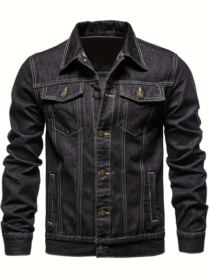 Men's Casual Slim-Fit Cotton Jacket Men's Denim Jacket