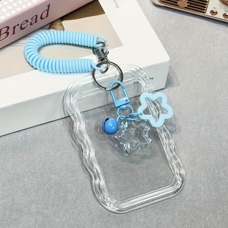 1 Set Heavy Duty Retractable ID Holder with Keychain & Wrist Strap - Transparent PVC Card Holder with Secure Locking Mechanism, Anti-Theft Design, Durable ID Card for Students, School Ids, Campus Ids - Ideal Gift for Back-To-School Season