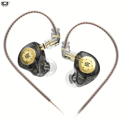 KZ EDX Pro Dual DD HiFi Stereo Sound In Ear Monitor Headphones, Comfortable Noise Cancelling Earbuds with Wired IEM Earphones