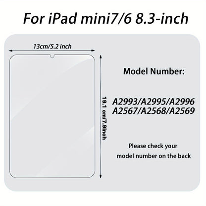 [2-Pack Ipad Protector] 2-Pack Ipad Tablet Screen Protector Tempered Glass for Ipad 11Th/10Th/9Th/8Th/7Th/6Th/5Th/Air 7/Air 6/Air5/Air 4/Air 3/Mini 7/Mini 6/Mini 5/Mini 4 (2018/2020/2019/2020/2022/2023/2024/2025) Pro/Air (7.9/8.3/9.7/10.2/10.5/10.9/11) In
