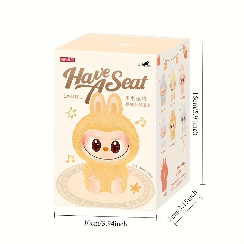 POP MART LABUBU 2.0 Sitting Party Series Collectible Plush Toy Blind Box Decoration for Halloween And Christmas Gifts