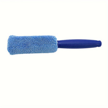 [Durable Build] Portable Car Wash Brush with Ergonomic Handle – Lightweight Polyester Rim Cleaning Tool for Efficient Auto Detailing, Wheel Care Accessory, Car Wash Equipmen