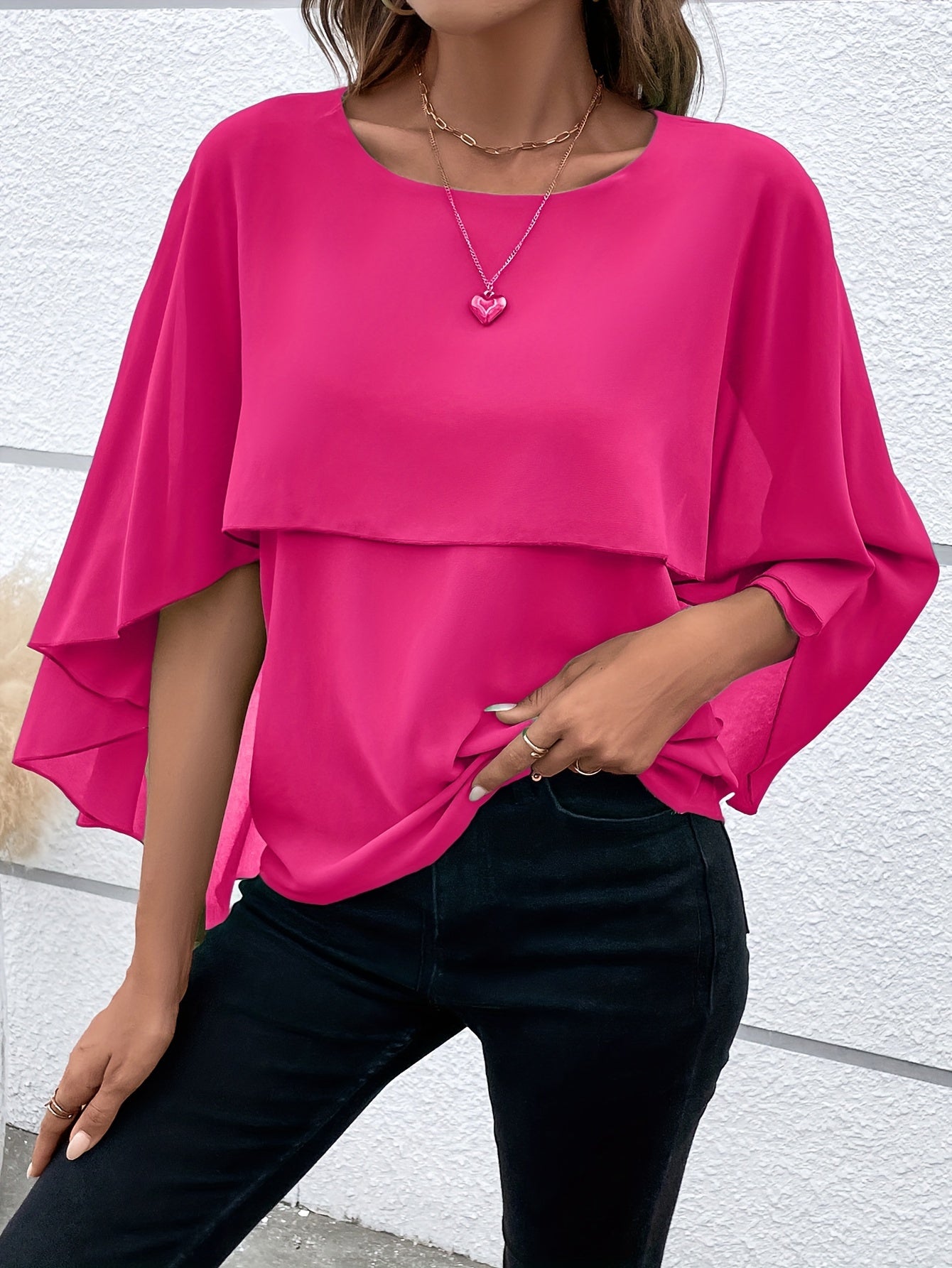Solid Color Asymmetrical Top