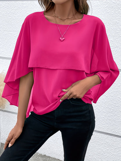 Solid Color Asymmetrical Top