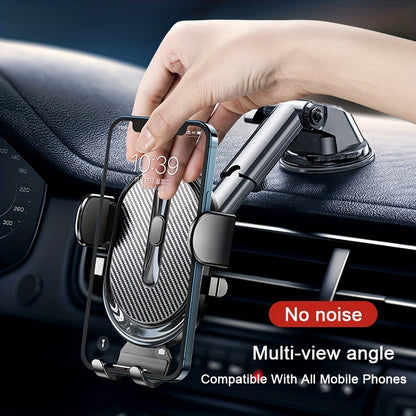 1pc Sucker Car Phone Holder Mobile Smartphone Cellphone Bracket Tablet Vehicles Mount Stand GPS For IPhone 14/Xiaomi/Samsung Car Phone Mount Holder With Extendable Arm One-button Release For Easy Installation
