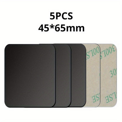 [Metal Phone Holder] 5pcs Metal Plate Sticker Disk Iron Sheet for Magnetic Car Phone Stand Holders | Mobile Phone Holder