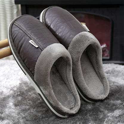 FXAI Men's Big & Tall Slippers - Winter Warm Indoor House with Non-Slip  Sole, Soft Cushioned Booties for Cold Floors, & Disability-Friendly (Easy Slip-On Design) - Autumn/Winter Footwear