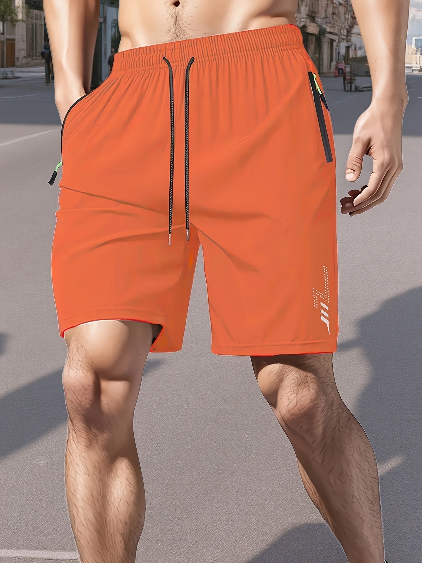Men's Running Shorts Summer New Men's Korean Loose and Thin Ice Silky Quick Dried Large Size Casual Sports Fitness Split Shorts