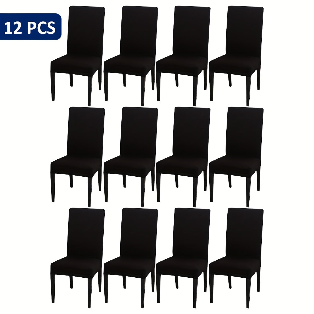 4-Piece/6-Piece/8-Piece/10-Piece/12-Piece S-Size Elastic Kitchen Chair Covers for Home Use